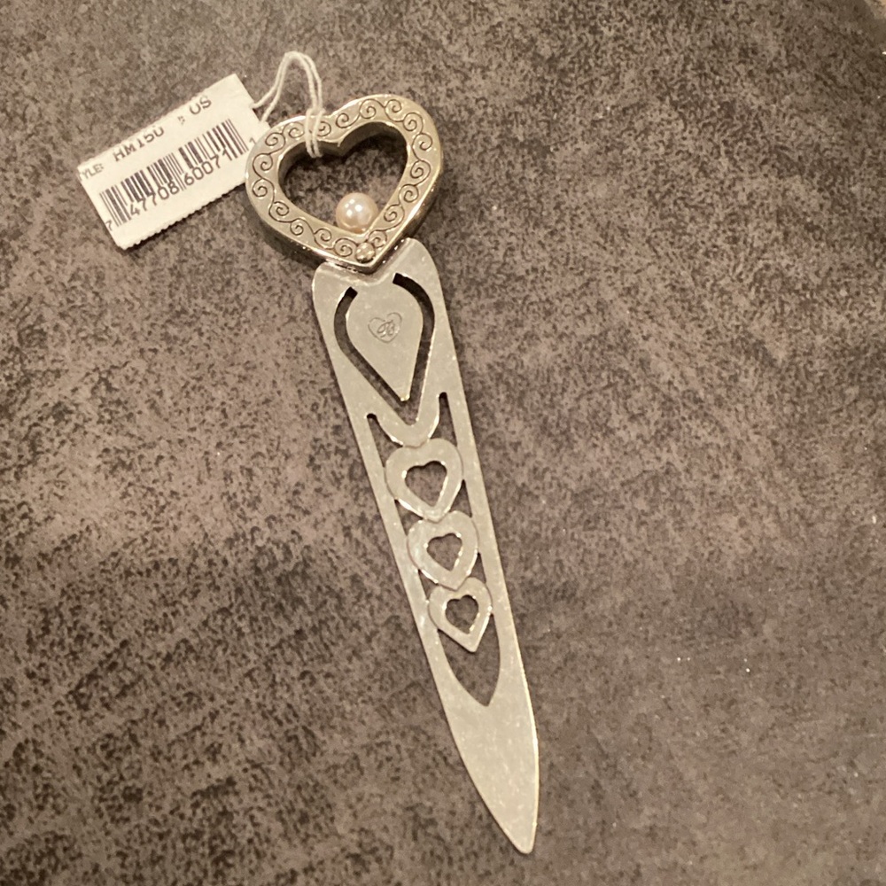 Brighton Silver Heart Bookmark